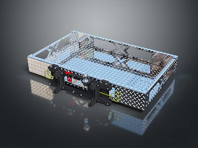 Structural Metal Building Component With Grid Design And Reinforced Fasteners 3d model
