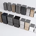 Various Modern Refrigerators With Different Colors And Stylish Designs For Home 3d model