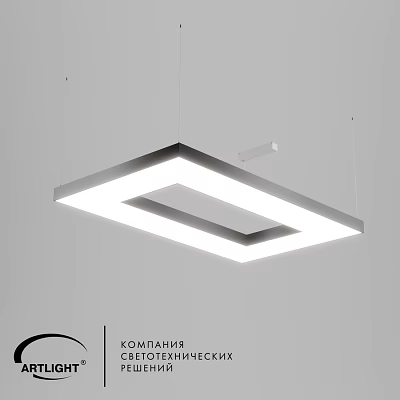 Modern Square LED Pendant Light with Minimalist Design for Contemporary Interiors 3d model