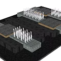 Modern Landscape Tree Pond Square Landscape Square Fountain Yongquan 3d model