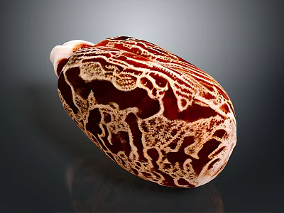 Detailed Organ Structure With Hair Like Texture And Red Brown Surface 3d model