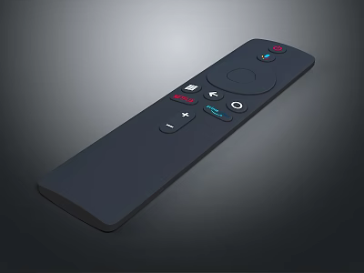 Smart Television Remote Control With Multifunctional Buttons And Sleek Black Ergonomic Design 3d model
