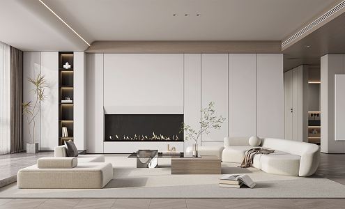 modern living room 3d model