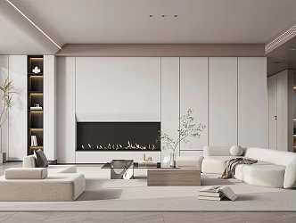 modern living room 3d model