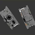 Military Tanks 3D Models With Tracked Design And Turret On Reflective Surface