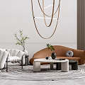 Modern Sofa Coffee Table Combination Sofa Coffee Table 3d model