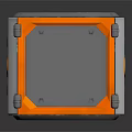 Silver and Orange Household Appliance The Ball Machine with Square Shape and Modern Design