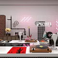 Man Sitting In Room With Guitars Records Speakers Headphones And Audio Gear