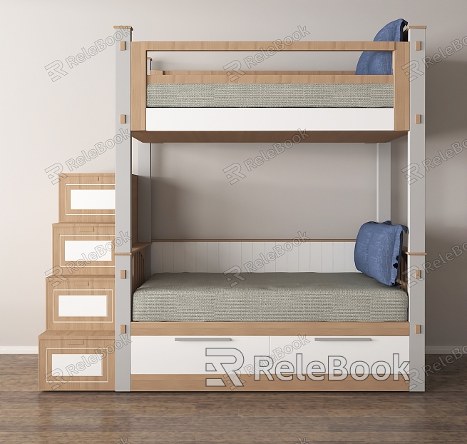 Modern high-low bed Bunk bed model