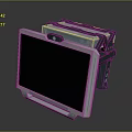 Portable Industrial Display Device With Gray Casing And Protective Screen Panel