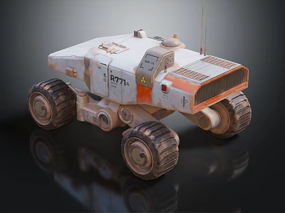 Mars Rover Design For Space Exploration With Large Wheels And Scientific Equipment 3d model