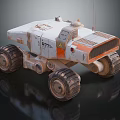 Mars Rover Design For Space Exploration With Large Wheels And Scientific Equipment