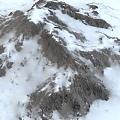 mountain terrain of snow mountain range 3d model