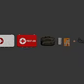 Essential Emergency Medical Devices Including First Aid Kits Bag Bandages And Guide