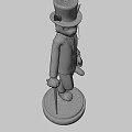 Elegant Cat Like Game Character Wearing Black Suit Top Hat And Cane