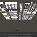 Modern Grille Light Collection With Panel Linear And Downlight Styles For Interior Decoration 3d model