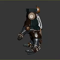 Brass Accented Steampunk Mechanical Hand With Metal Gears And Leather Straps