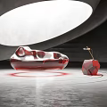 Modern shaped sofa 3d model