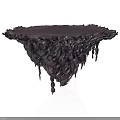 Purple Organ Like Structure With Hair Like Hanging Protrusions And Textured Surface