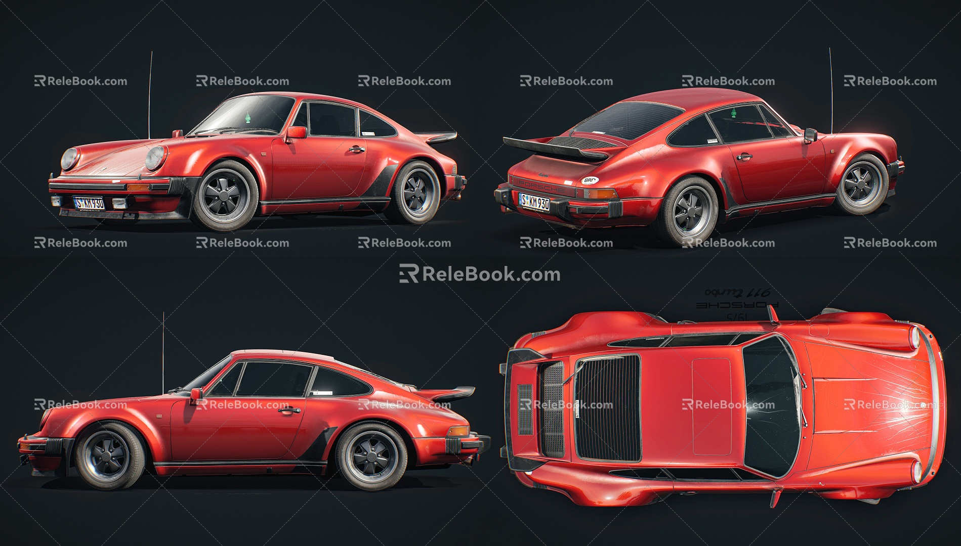 Hyundai Porsche 911 1975 Porsche Old Porsche 911 Retro Porsche Car Porsche Classic Car 3d model