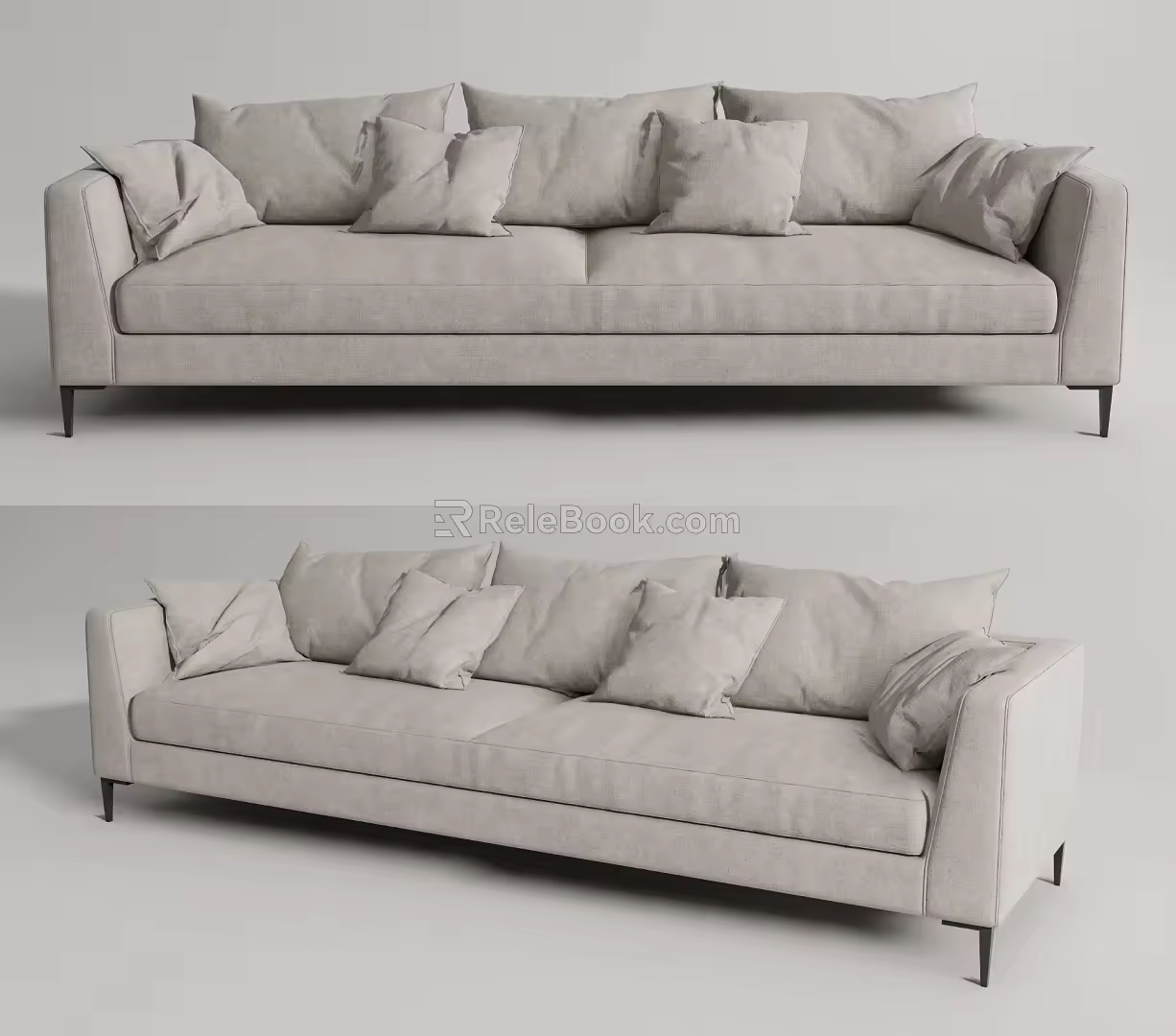 Modern double sofa 3d model