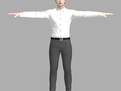 Shirt Men's Business Wear Men's White Shirt Boys Young Men model