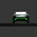 Hyundai XITE Racing Car With Black Green Pink Accents And Sleek Sporty Design