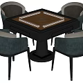 New Chinese Mahjong Table and Chair Mahjong Table 3d model