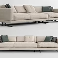 Modern three-seat sofa multiplayer sofa 3d model