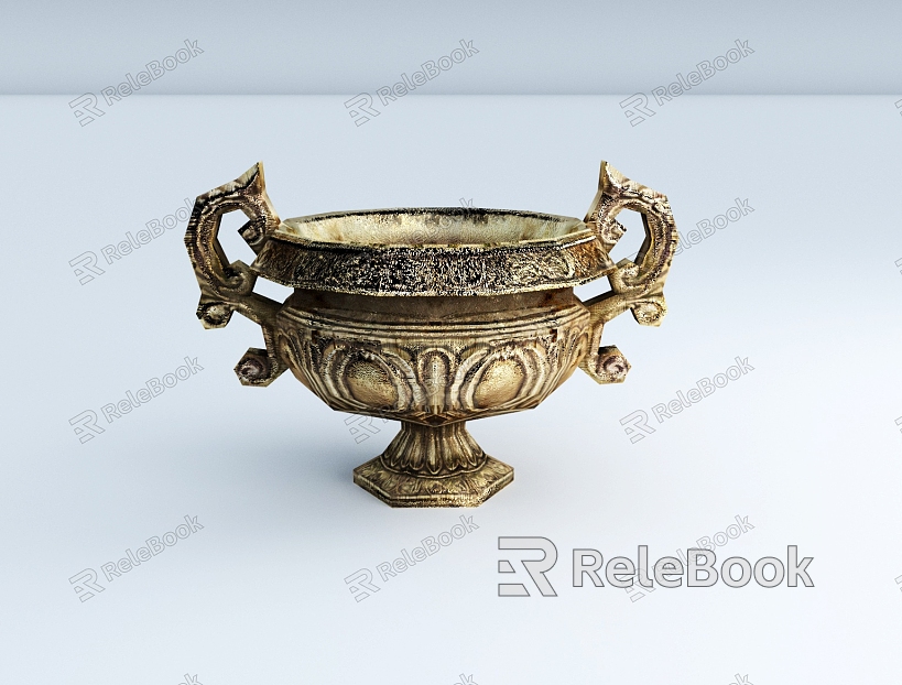 Utensils Container Cup Holy Grail Trophy Flower Pond model