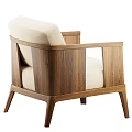 Modern Accent Chair with Wooden Frame Beige Fabric Upholstery Armrest and Multiple Color Options