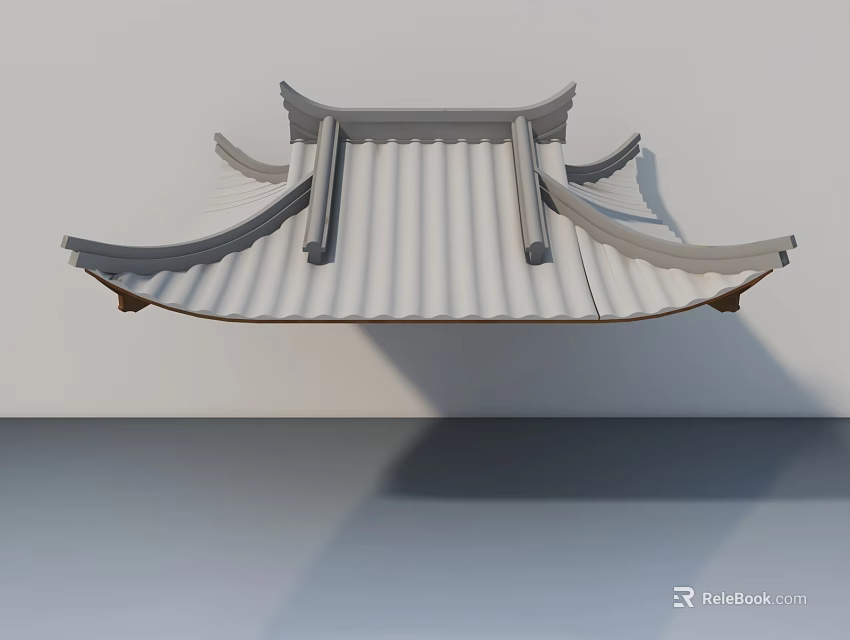 Traditional Chinese Style Sofa Coffee Table Set With Elegant Gray White Design For Living Room 3d model 