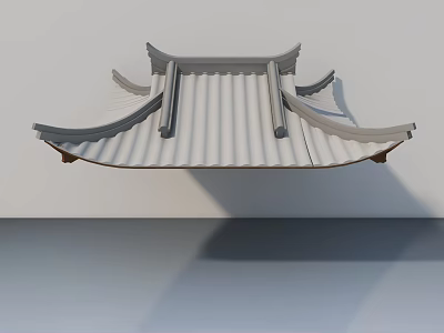 Traditional Chinese Style Sofa Coffee Table Set With Elegant Gray White Design For Living Room 3d model