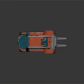 Orange And Blue Mini Forklift Model As Industrial Equipment