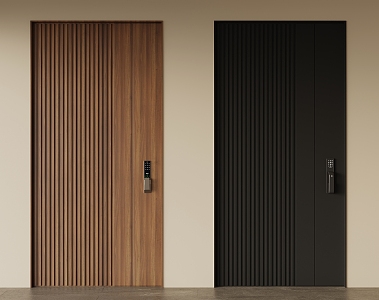 Modern entry door security door 3d model