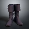 Stylish Knee High Leather Boots With Adjustable Strap Details For Daily Use
