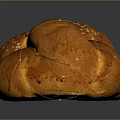 Freshly Baked Golden Brown Braided Bread With Sesame Seeds And Soft Fluffy Texture
