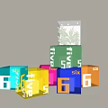 Road Facilities With Colorful Traffic Signal Lights Lane Numbers Five Six And Green Belt Plants