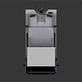 DAEWOO White Electric Cargo Truck With Cab And Open Cargo Bed 3d model