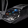 Futuristic Car Cockpit Interior With Digital Screens And Modern Seats