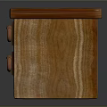 Wooden Small Drawer Cabinet With Two Drawers And Ring Handles Design