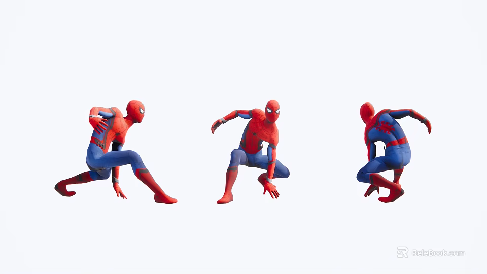 Spider Man Game and Movie Character With Various Dynamic Action Poses 3d model 