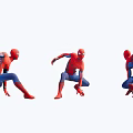 Spider Man Game and Movie Character With Various Dynamic Action Poses