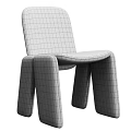Modern Minimalist Single Chair With Textured Fabric Upholstery Ergonomic Curved Seat And Multiple Color Options