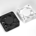 Computer Cooling Fans Black and White Square Design for PC Systems