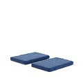 Two Person Blue Textured Cushions With Soft Fabric For Comfortable Seating