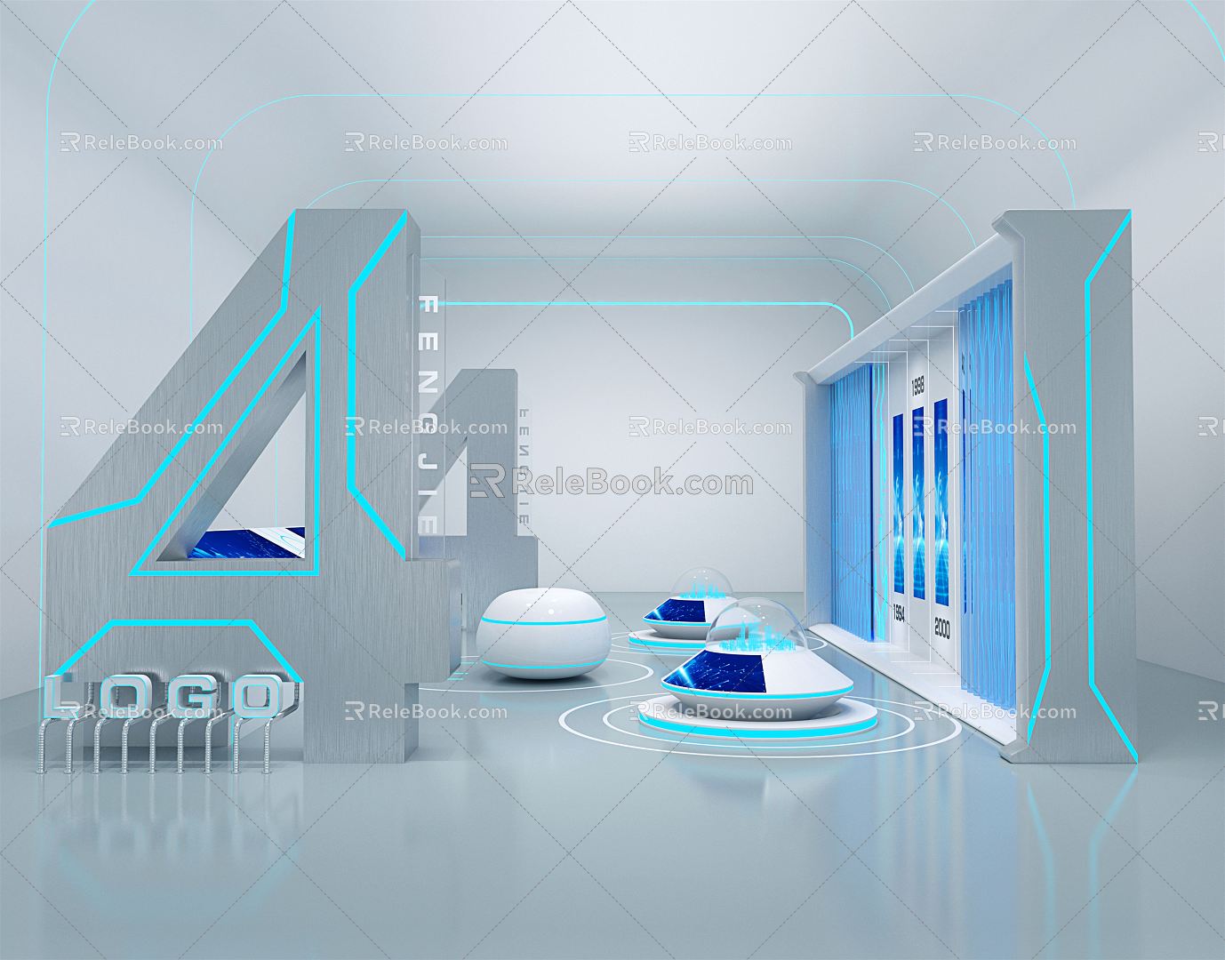 Modern Exhibition Hall 3d model