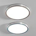 Stylish Modern Round Ceiling Lights With Various Colored Frames For Home Interior 3d model