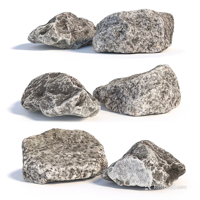 Natural Stone And Wood Materials With Textured Surfaces For Decorative Projects 3d model 