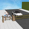 Modern gate 3d model